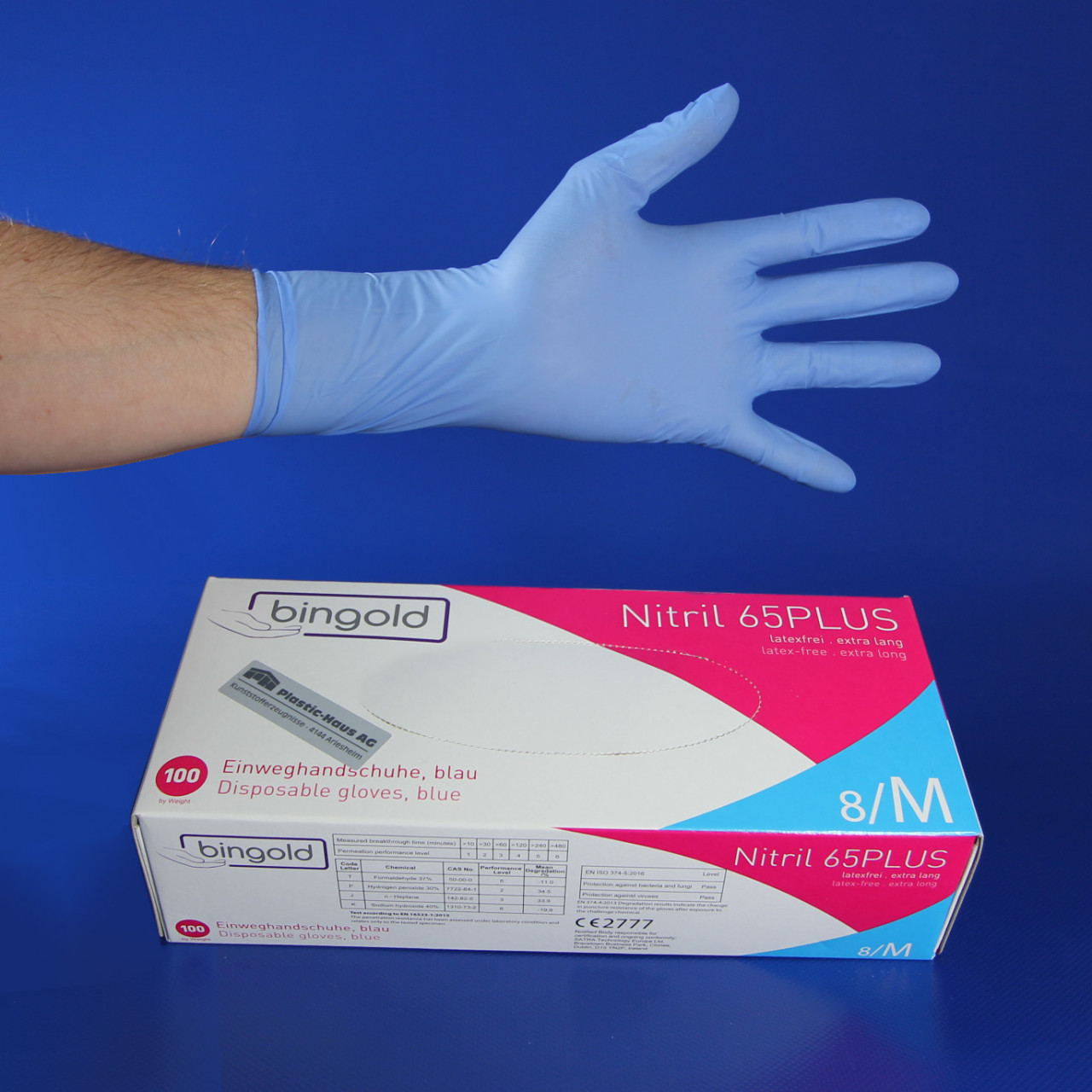 Nitril-Handschuhe ungepudert |extra lang (290 mm)